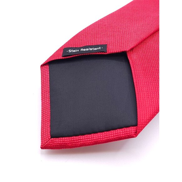 Van Heusen Mens Classic Solid Red Necktie - Picture 11 of 16